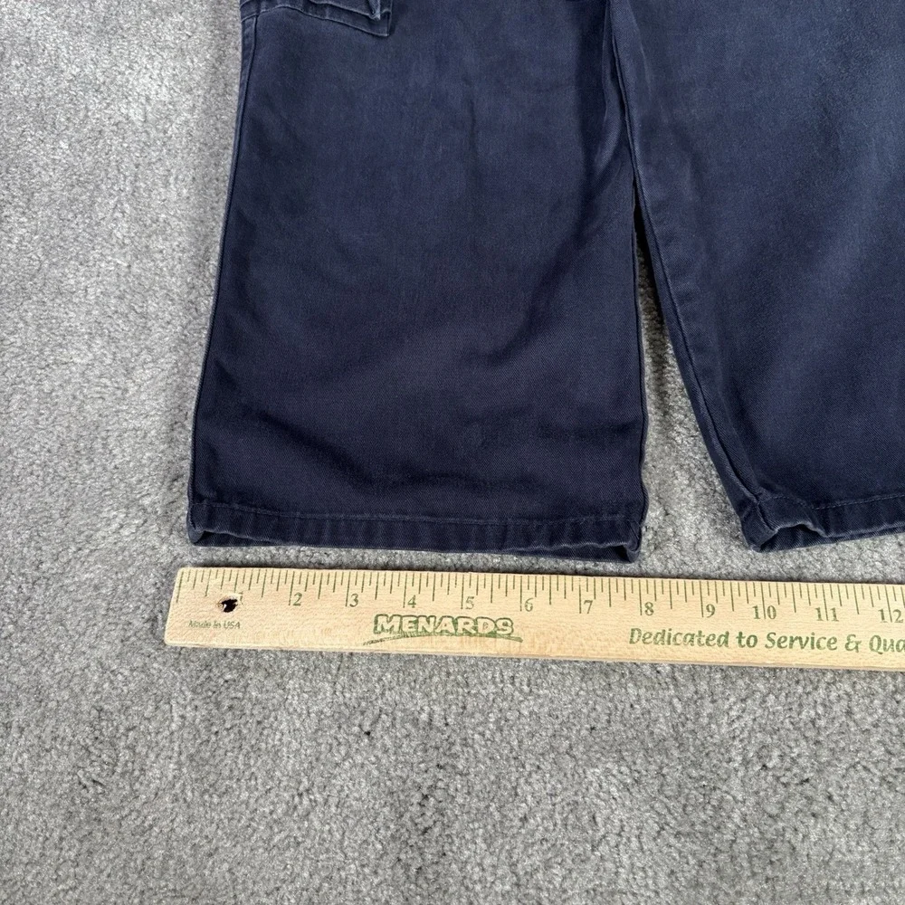 Vintage Sonoma Cargo Pants Youth Boys 8 Blue‎ Twill Wide Leg Baggy Utility Y2K